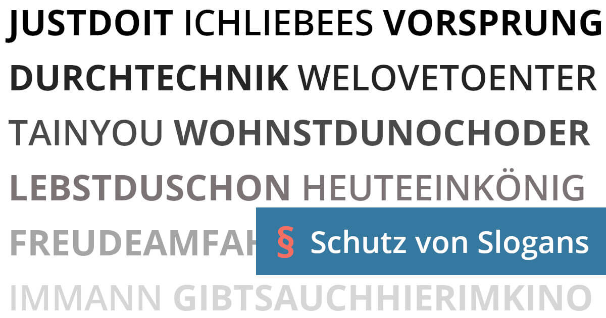 slogan als marke schützen