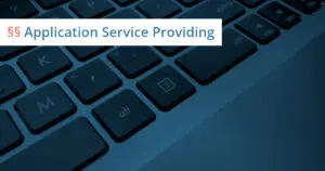 Application Service Provider Vertrag