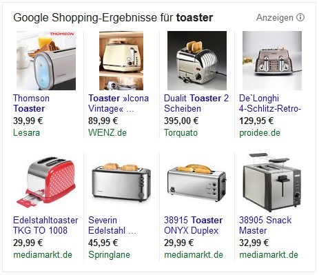 Google Shopping Mouse Over