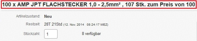 Für den Verbraucher ist nicht erkennbar, welche Mengen er bekommt. 