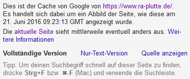 Google Cache