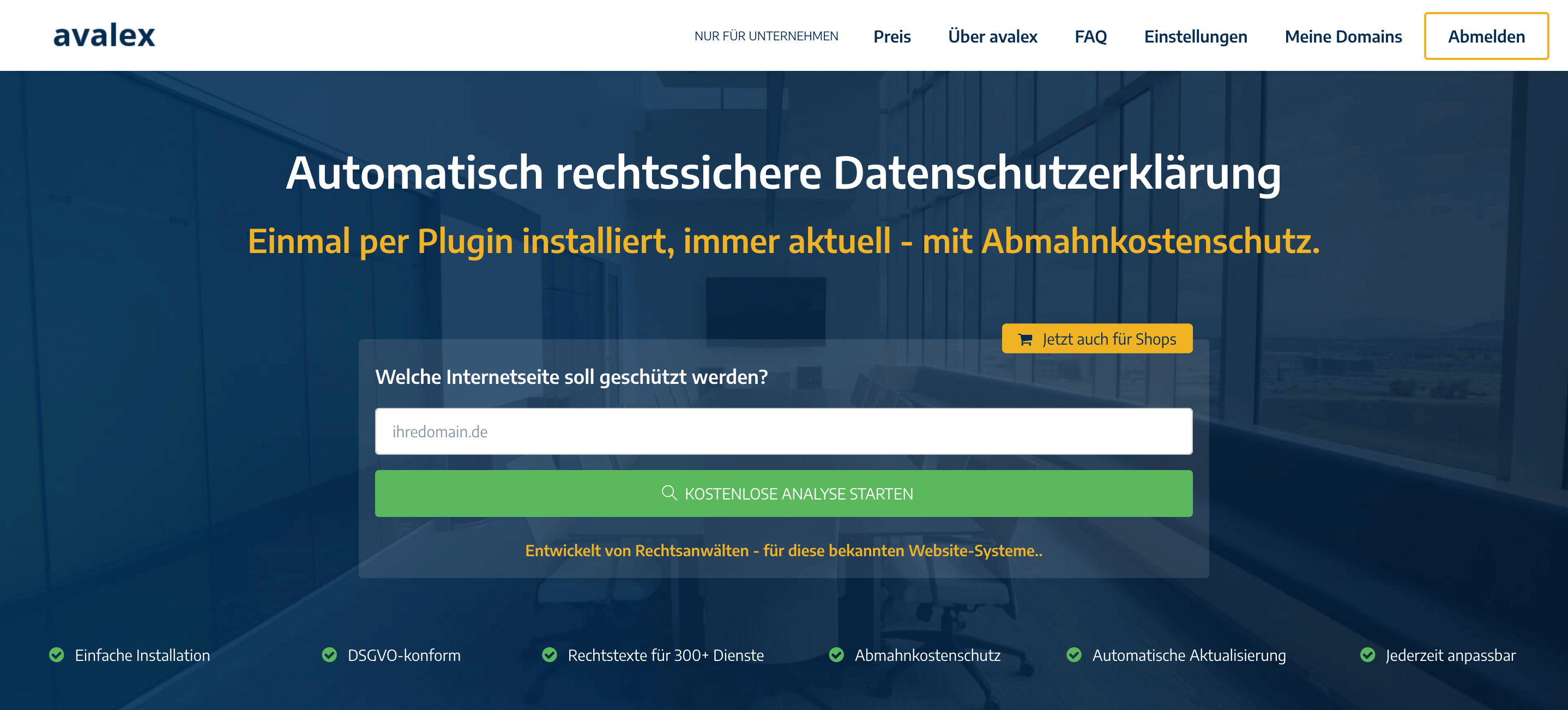 avalex Datenschutz Generator DSGVO