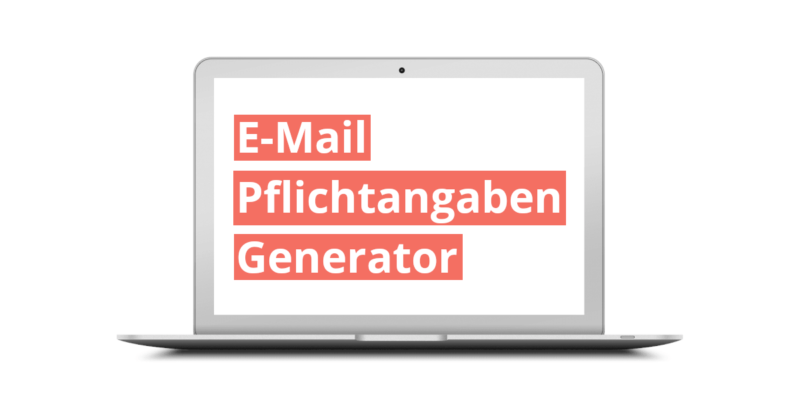 E-Mail Pflichtangaben Generator