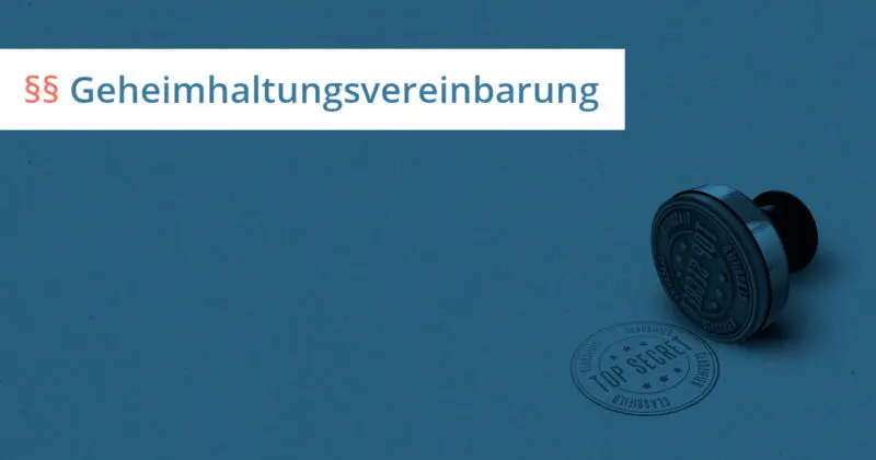 geheimhaltungsvereinbarung rechtsanwalt