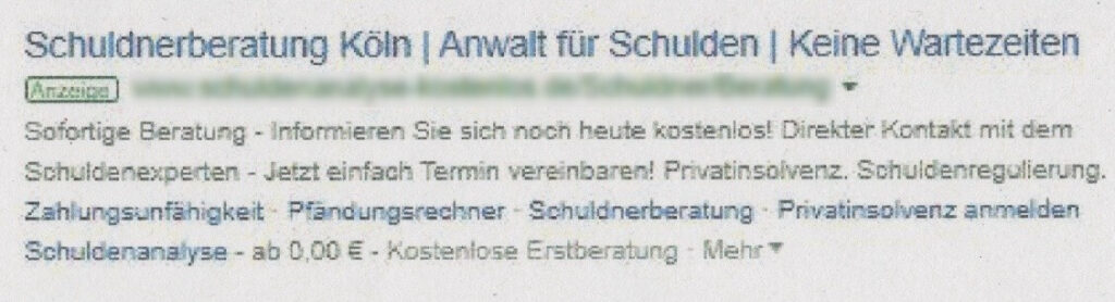 OLG Hamburg Schuldnerberatung Köln