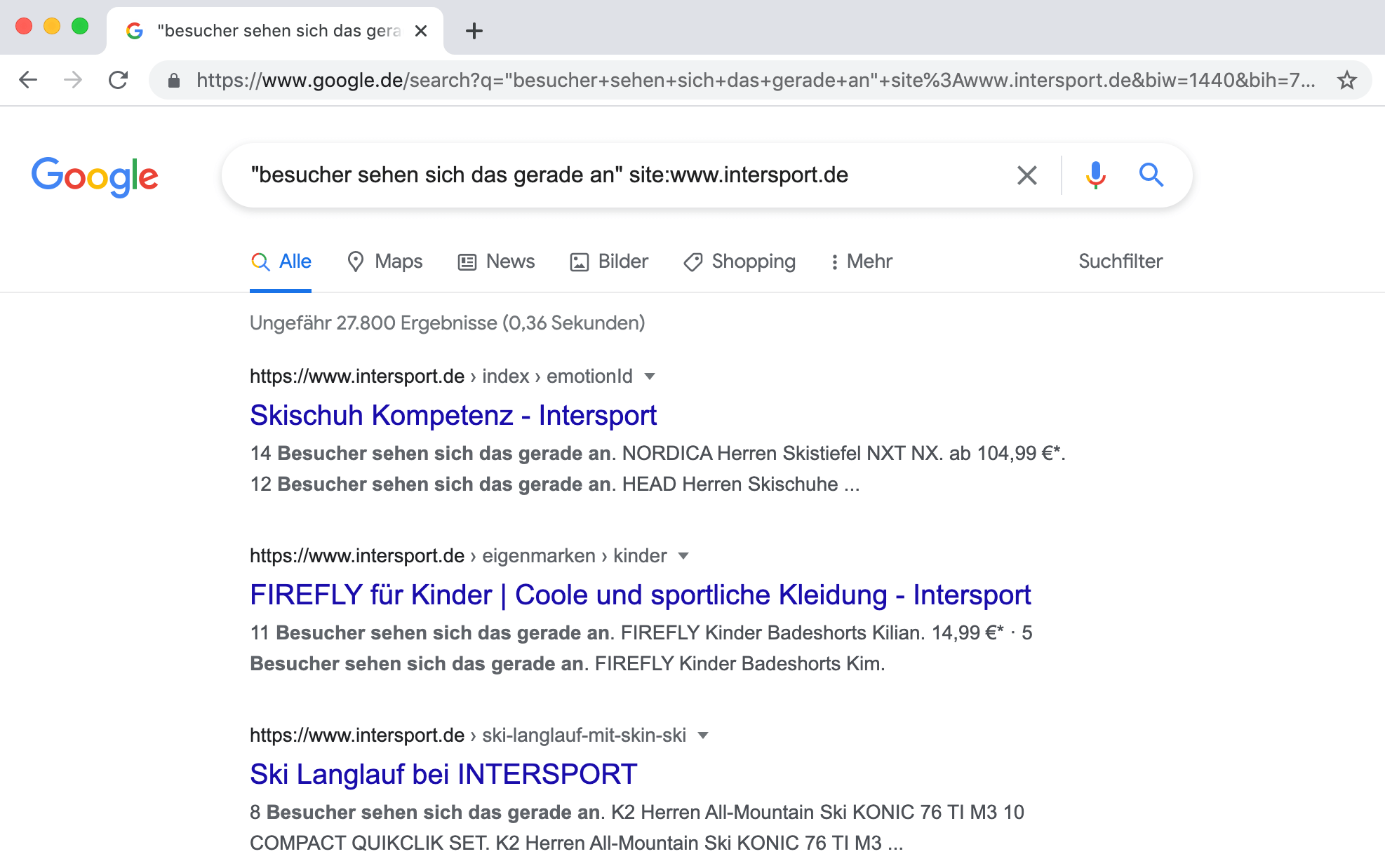 Besucheranzeige Shop künstlich