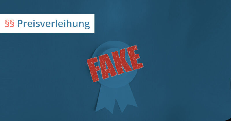 fake preisverleihung