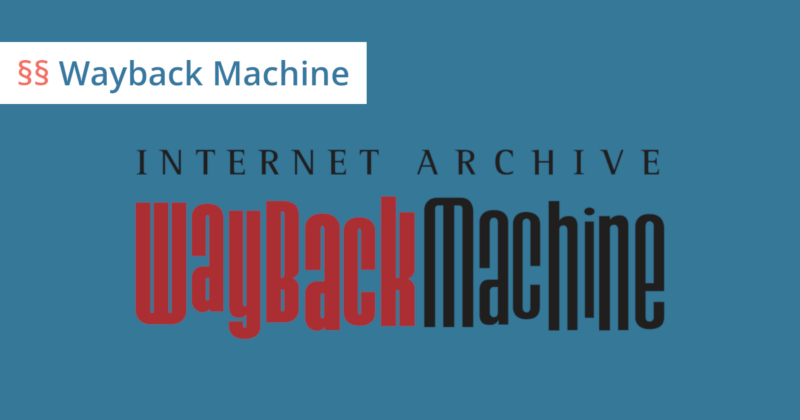 wayback machine löschen