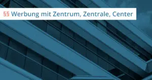 Werbung mit Zentrum