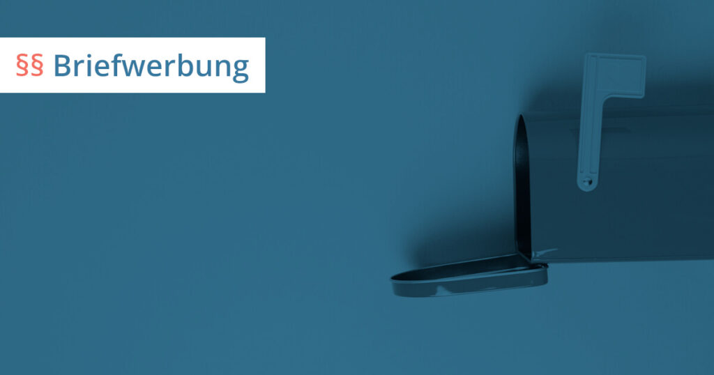 briefwerbung ohne einwilligung