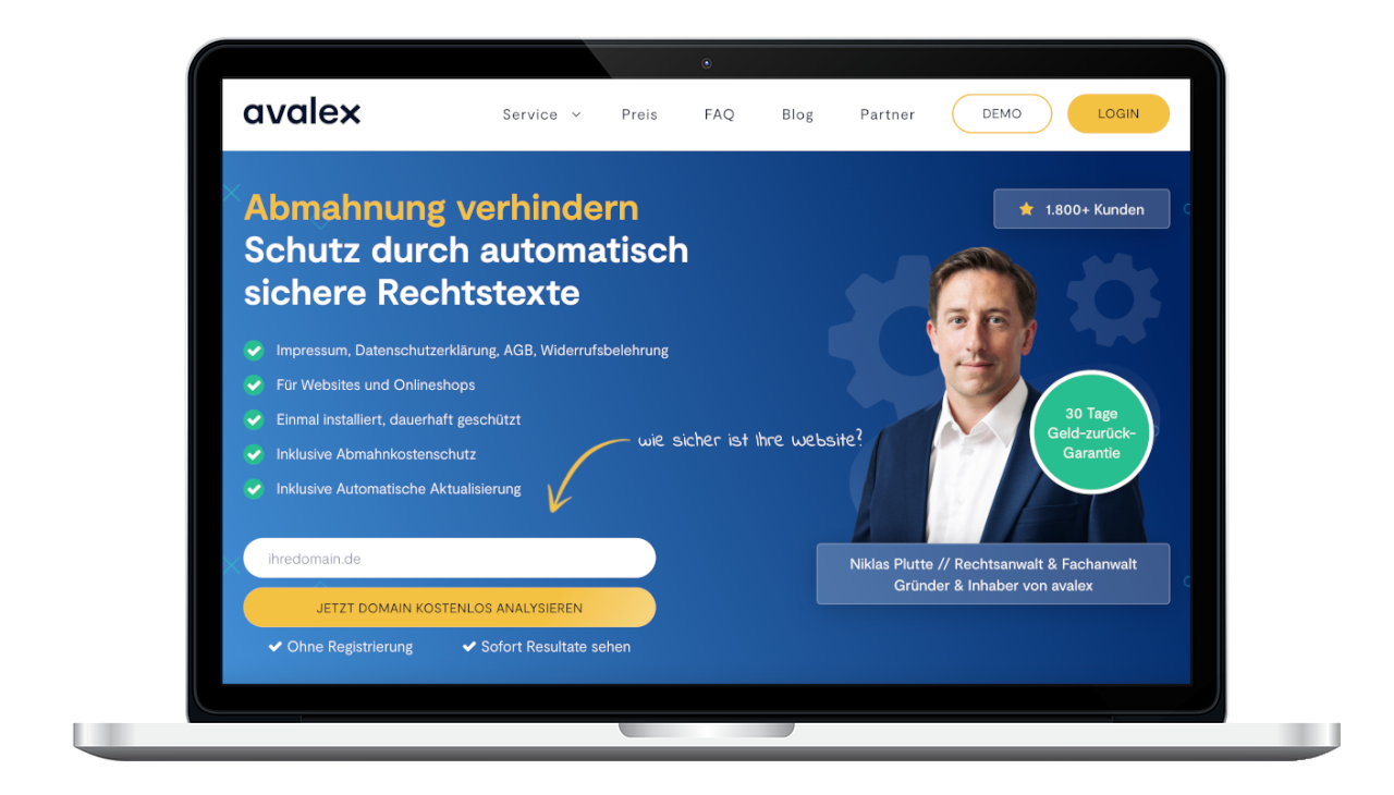 rechtstexte für website