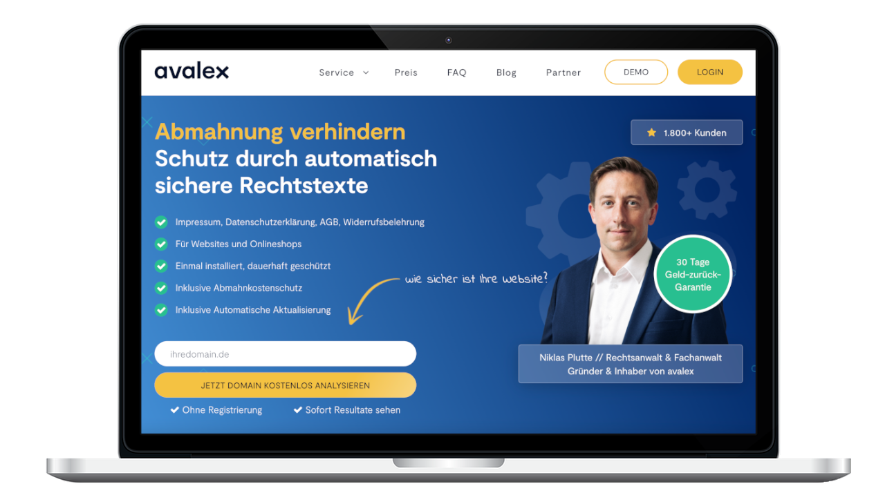 rechtstexte für website