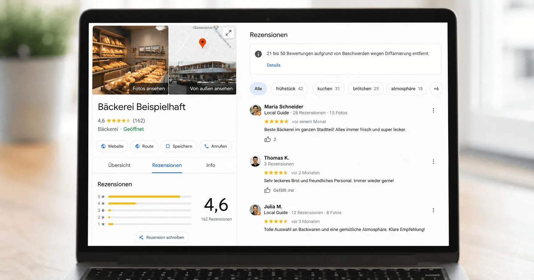 OLG Köln: Google Transparenzhinweise zu gelöschten Bewertungen